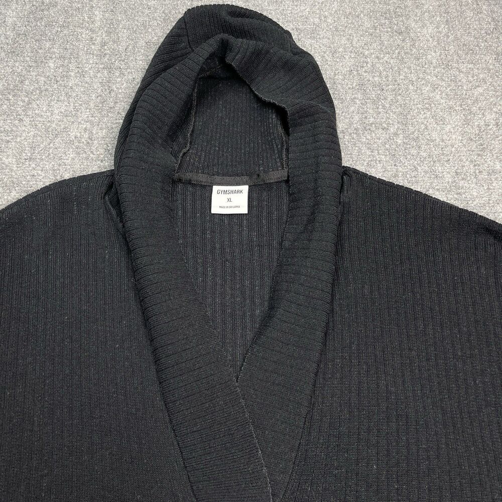 Gymshark Pause Knitwear Sweater Hoodie Womens XL Oversized Ribbed Black - Picture 7 of 12